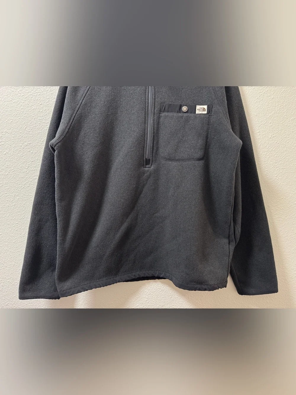 The North Face Gordon Lyons Sweater Fleece Quarter Zip Button Pocket Mens Med